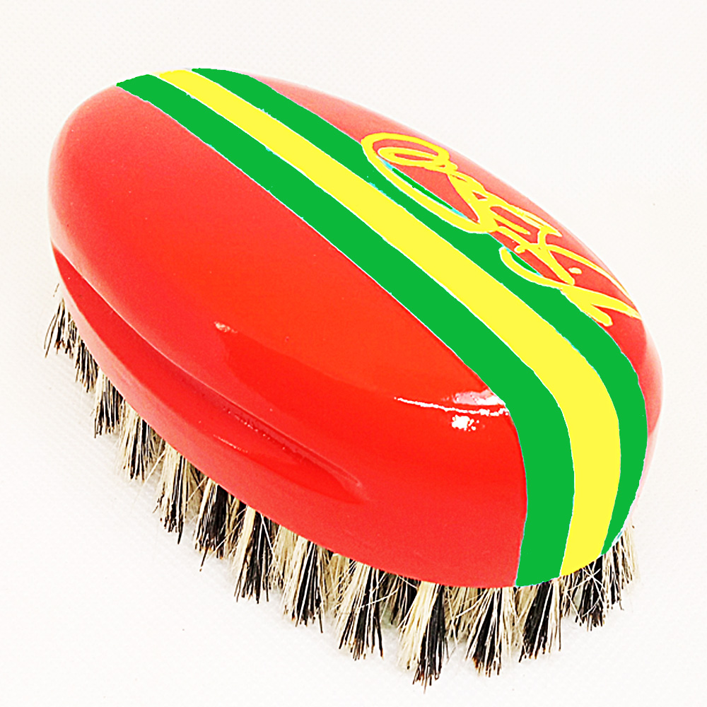 Tomato Red 360 Wave Brush Deluxe True Medium Wave Brush | #KS3-266-CS