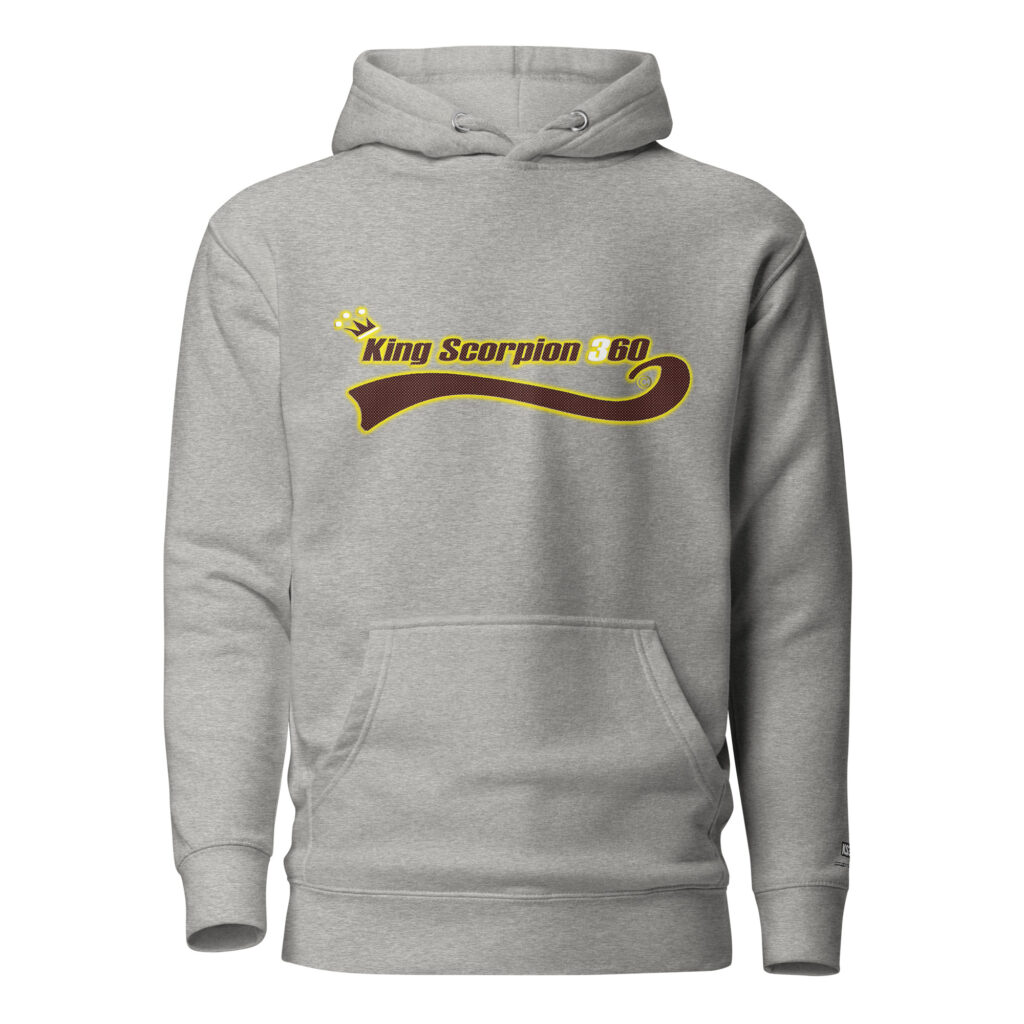 King Scorpion 360 Cotton Unisex Hoodie | Carbon Grey S-3XL