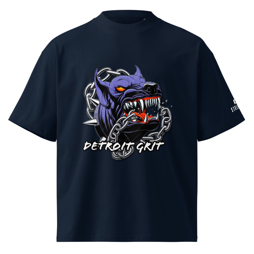 Detroit Grit Unisex Organic Oversized High Neck T-Shirt S-2XL