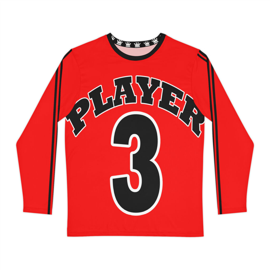 Player 3 Long Sleeve Shirt XS-4XL | Red/Black