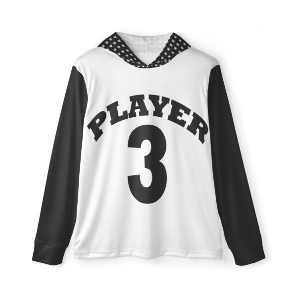 Player 3 Sports Warmup Hoodie White/ Black XS-4XL