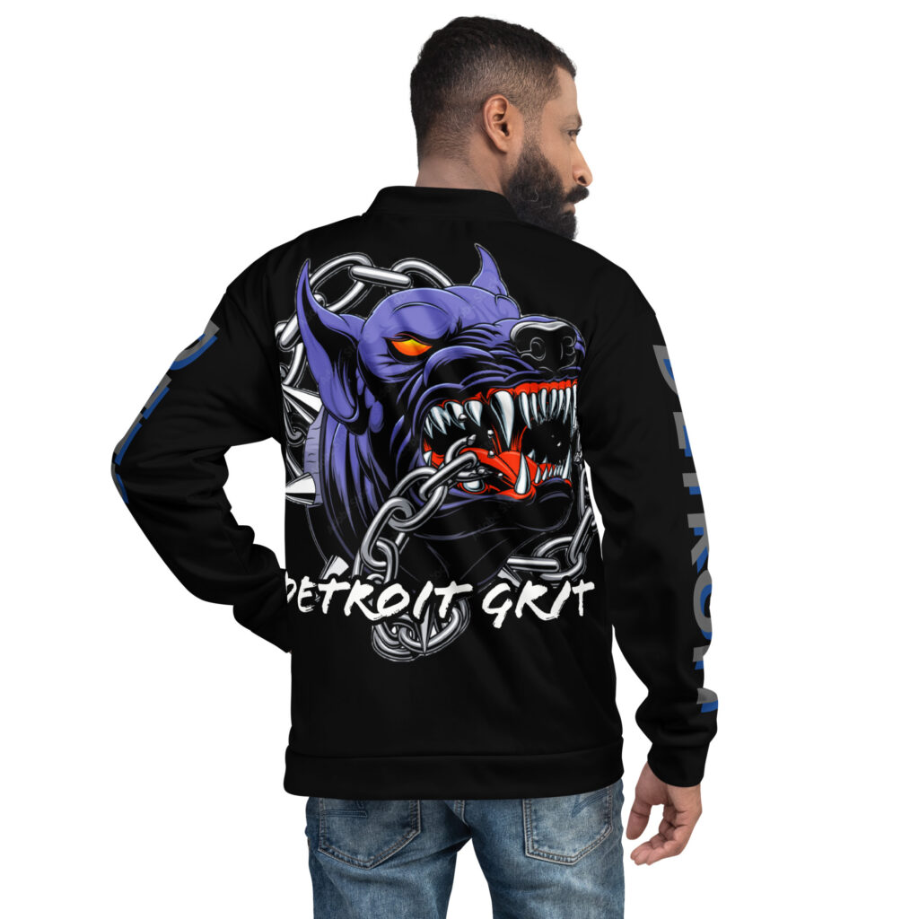 King Scorpion 360 | Detroit Grit Unisex Bomber Jacket | XS-3XL | Black