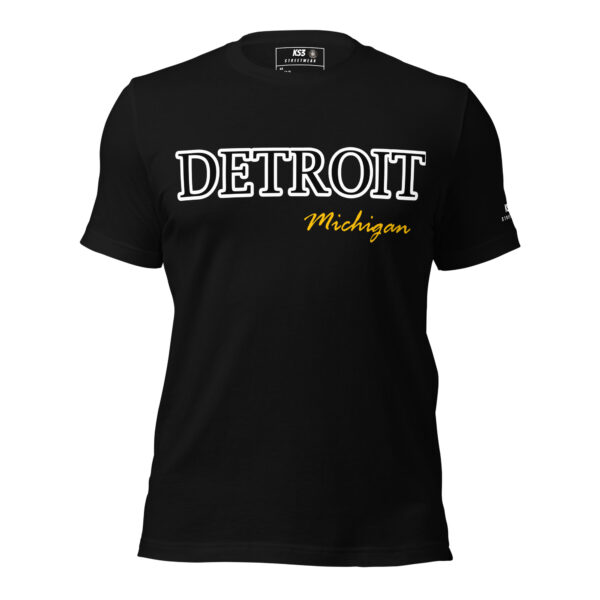 Black Cotton Detroit Unisex T-Shirt | XS-5XL by K.S.3.