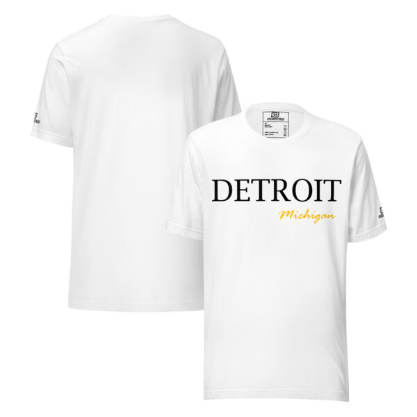 White Cotton Detroit Unisex T-Shirt | XS-5XL by K.S.3.