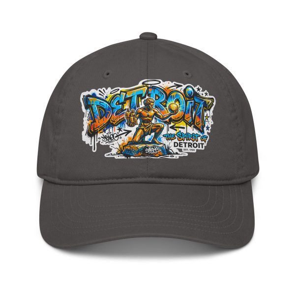 Detroit Organic Cotton Dad Hat | Spirit of Detroit Edition | Charcoal grey