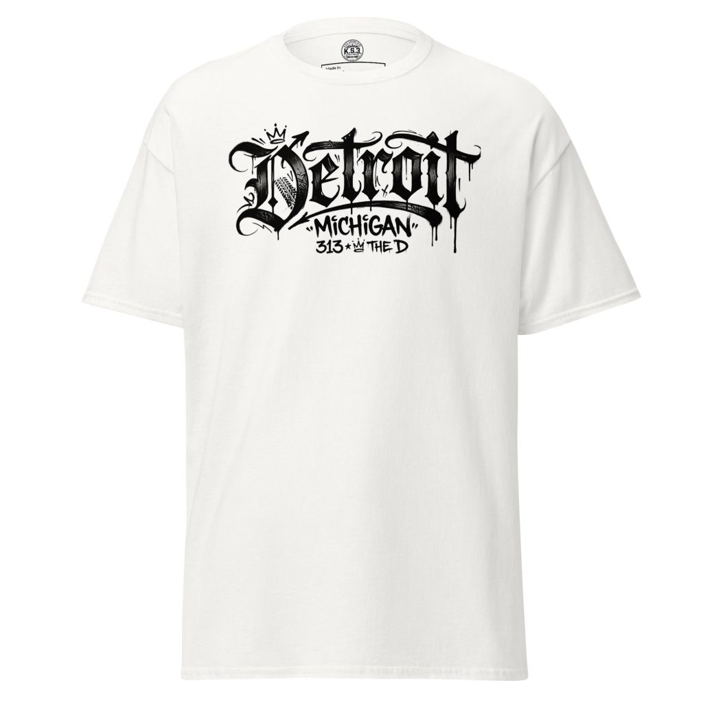 Detroit 313 Classic Cotton White Unisex T-Shirt | S - 5XL - 01700#