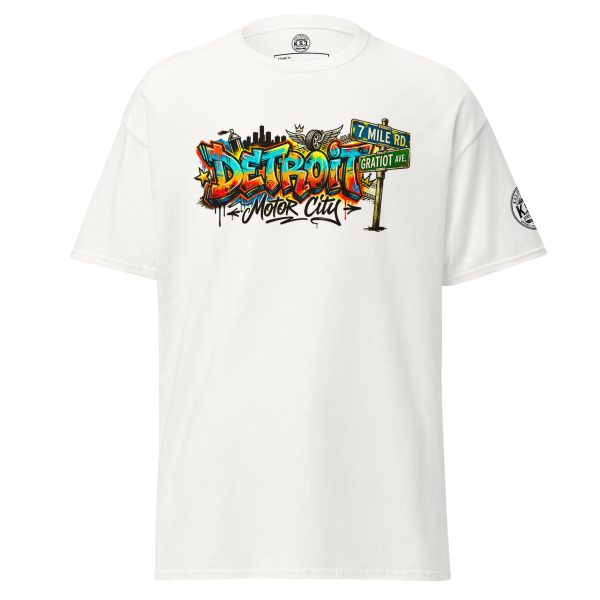 S - 5XL Detroit Drip Classic White Cotton Unisex T-Shirt | White - WCT-01780#
