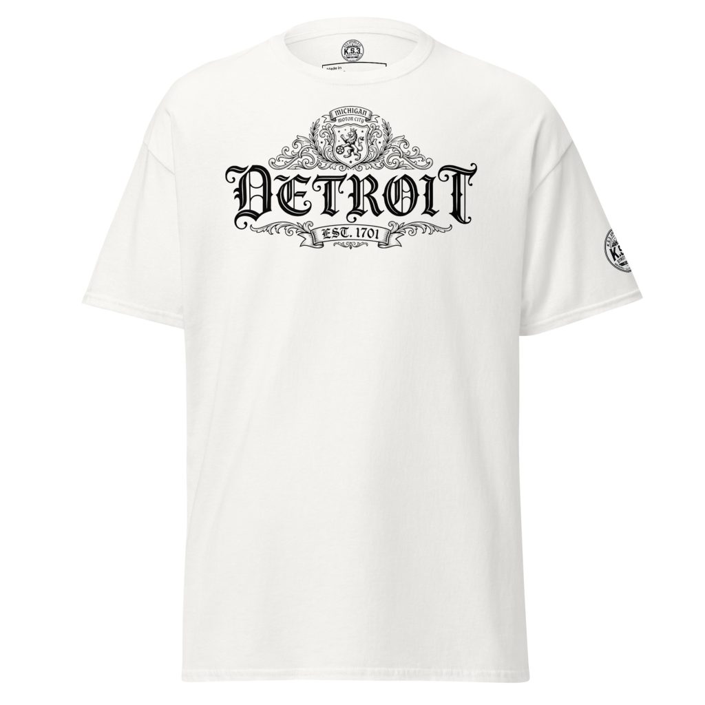 S - 5XL Detroit Drip Classic White Cotton Unisex T-Shirt | White - WCT-01860#