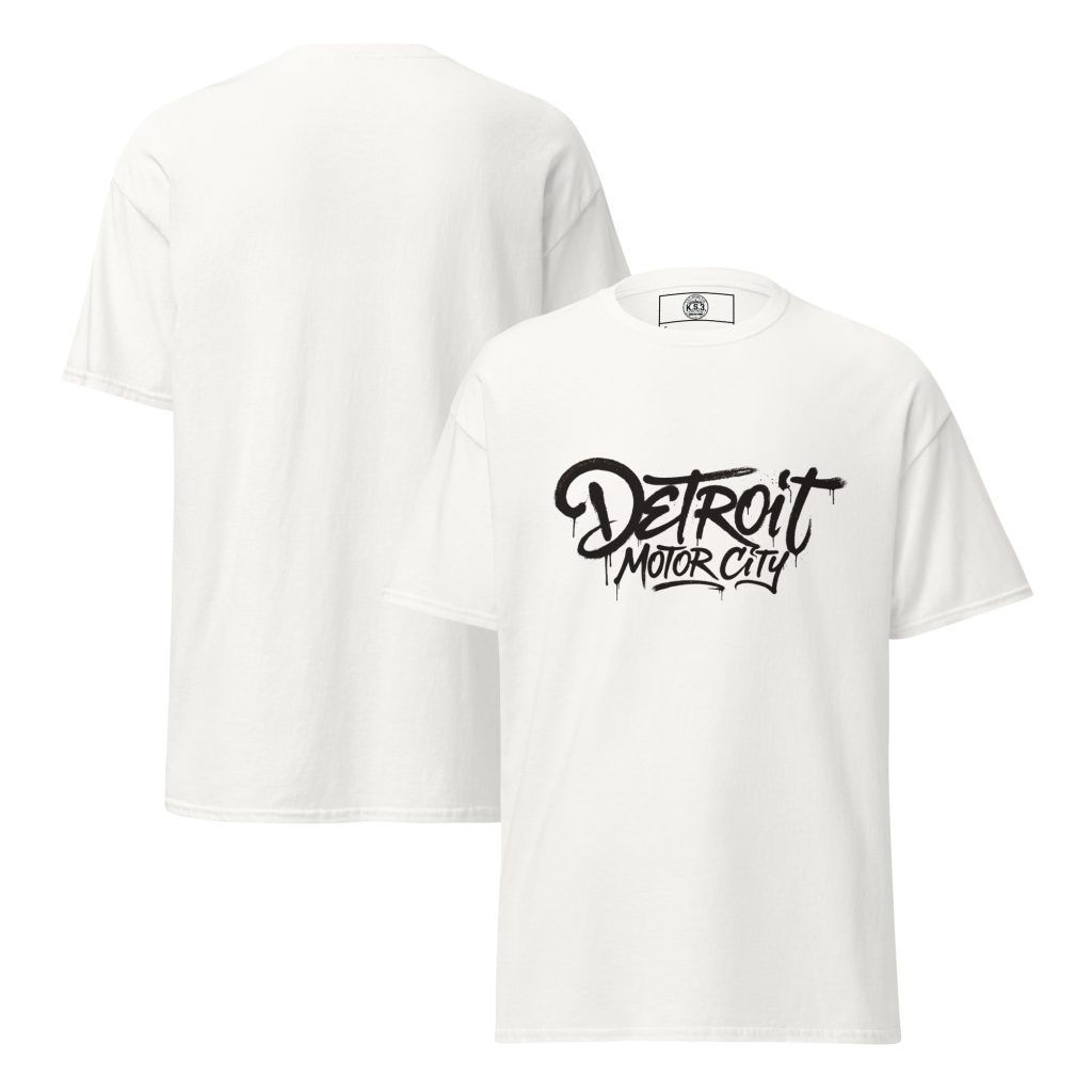Detroit Motor City Classic Cotton White Unisex T-Shirt | White S - 5XL - 01710#